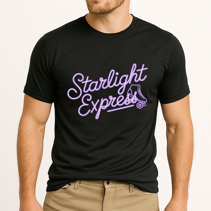 Starlight Retro Musical Theater Express Broadway Theatre Cooling Performance Crew T-Shirt