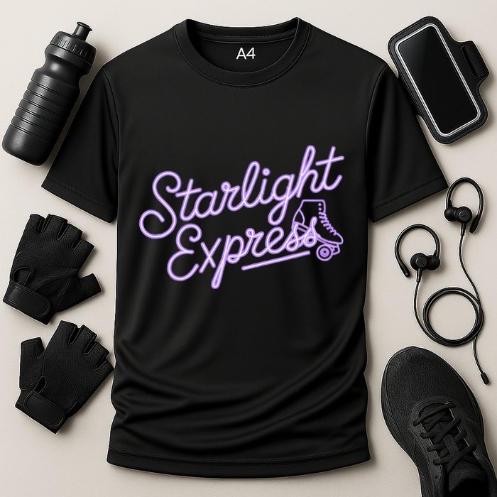 Starlight Retro Musical Theater Express Broadway Theatre Cooling Performance Crew T-Shirt