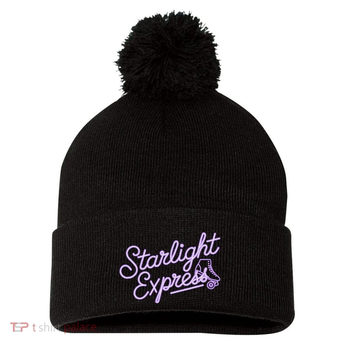 Starlight Retro Musical Theater Express Broadway Theatre Pom Pom 12in Knit Beanie