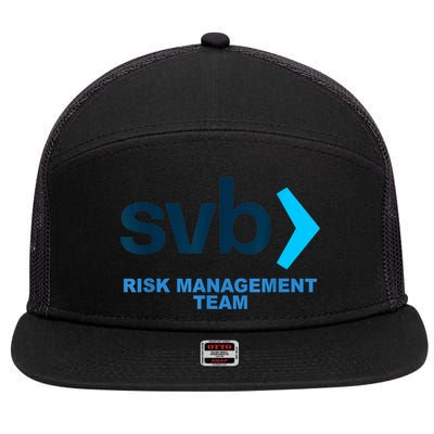 SVB Risk Management Team Funny Svb 7 Panel Mesh Trucker Snapback Hat