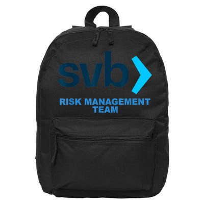 SVB Risk Management Team Funny Svb 16 in Basic Backpack