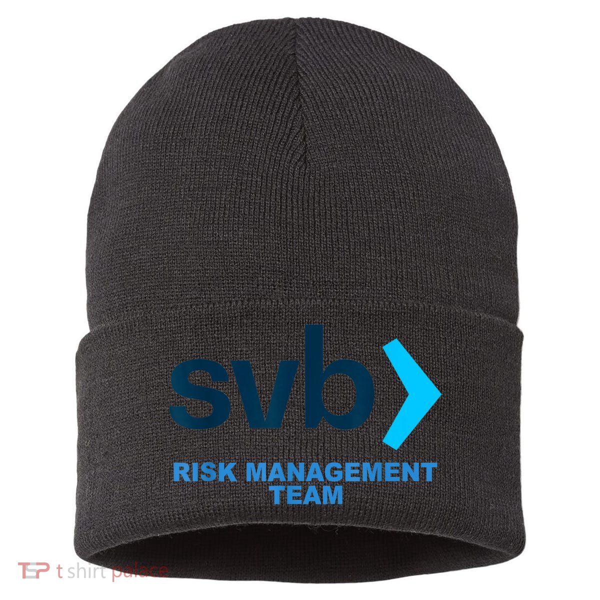 SVB Risk Management Team Funny Svb Sustainable Knit Beanie