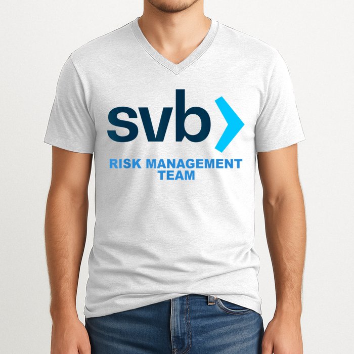 SVB Risk Management Team Funny Svb V-Neck T-Shirt