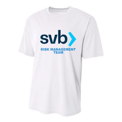SVB Risk Management Team Funny Svb Youth Performance Sprint T-Shirt