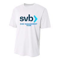 SVB Risk Management Team Funny Svb Youth Performance Sprint T-Shirt