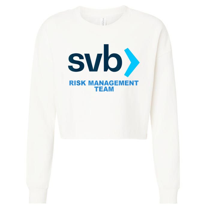SVB Risk Management Team Funny Svb Cropped Pullover Crew