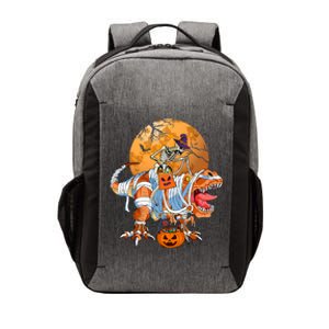 Skeleton Riding Mummy TRex Funny Halloween Dinosaur Gift Vector Backpack