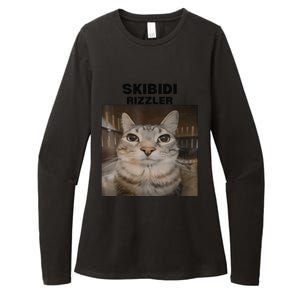 Skibid.I Rizzler Meme Cat Meme Internet Memes Funny Meme Genz Womens CVC Long Sleeve Shirt