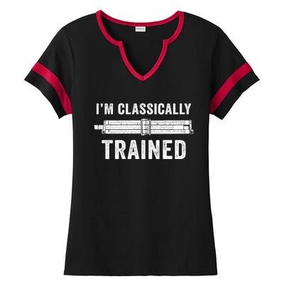 Slide Rule Mechanical Analog IM Classically Trained Gift Ladies Halftime Notch Neck Tee