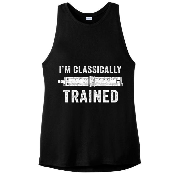 Slide Rule Mechanical Analog IM Classically Trained Gift Ladies PosiCharge Tri-Blend Wicking Tank