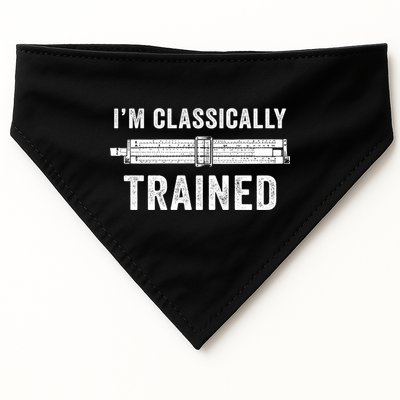 Slide Rule Mechanical Analog IM Classically Trained Gift USA-Made Doggie Bandana