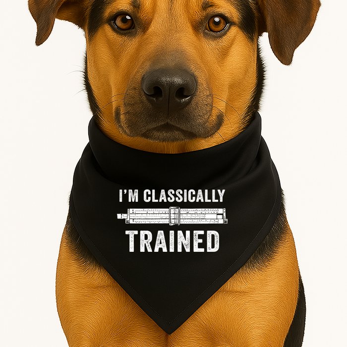 Slide Rule Mechanical Analog IM Classically Trained Gift USA-Made Doggie Bandana
