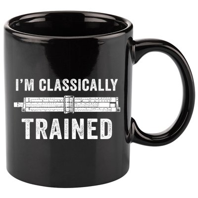 Slide Rule Mechanical Analog IM Classically Trained Gift 11oz C Handle Ceramic Mug