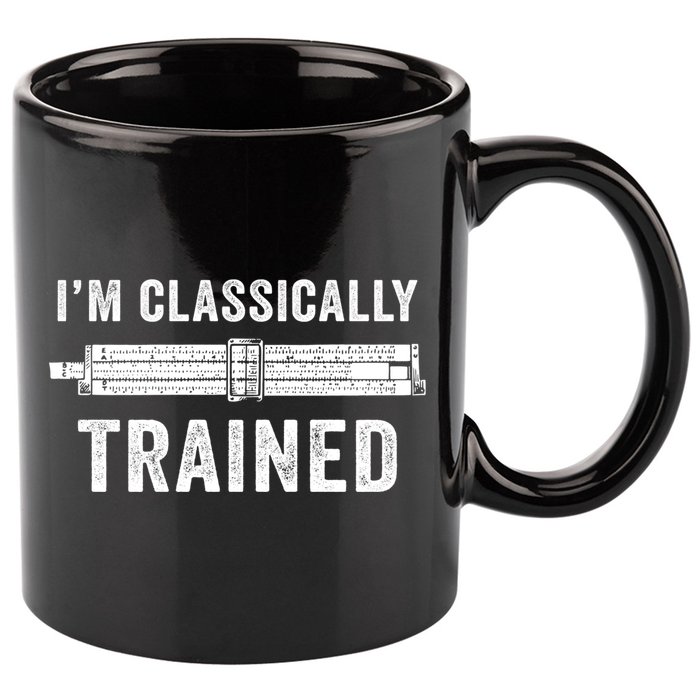 Slide Rule Mechanical Analog IM Classically Trained Gift 11oz C Handle Ceramic Mug