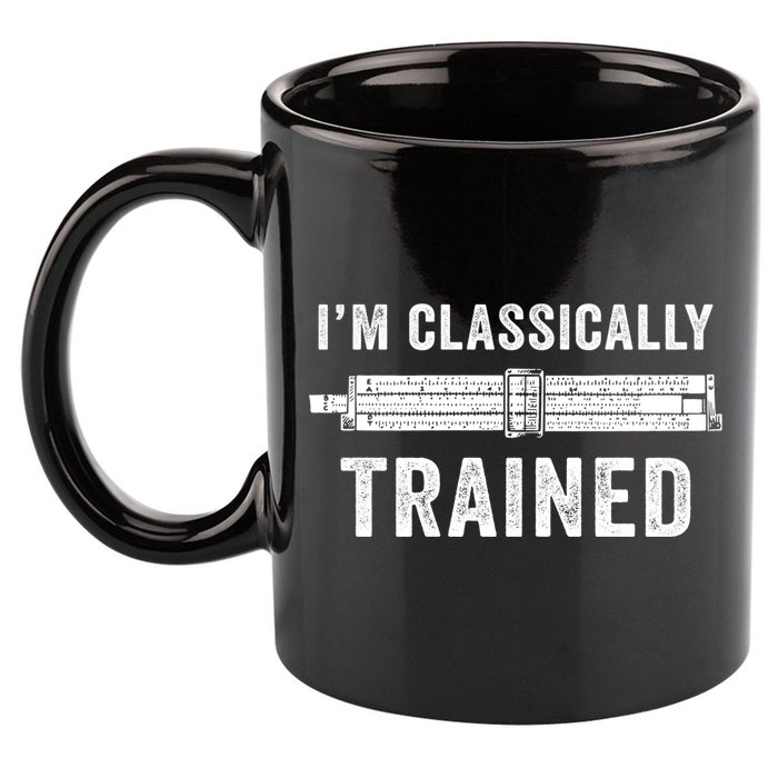 Slide Rule Mechanical Analog IM Classically Trained Gift 11oz C Handle Ceramic Mug