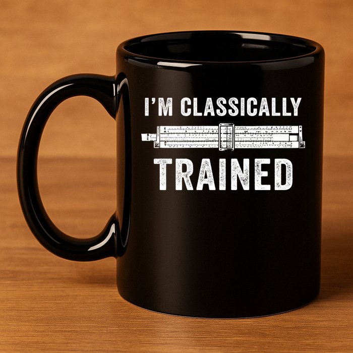 Slide Rule Mechanical Analog IM Classically Trained Gift 11oz C Handle Ceramic Mug