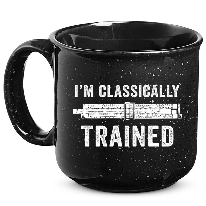 Slide Rule Mechanical Analog IM Classically Trained Gift 15oz Campfire Ceramic Mug