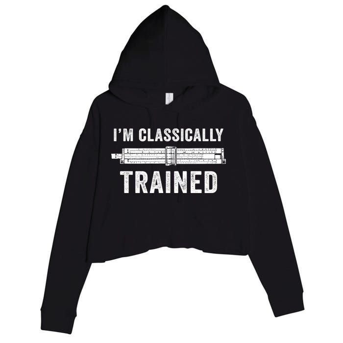 Slide Rule Mechanical Analog IM Classically Trained Gift Crop Fleece Hoodie
