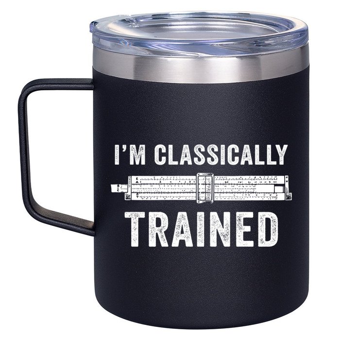 Slide Rule Mechanical Analog IM Classically Trained Gift 12oz Stainless Steel Coffee Mug