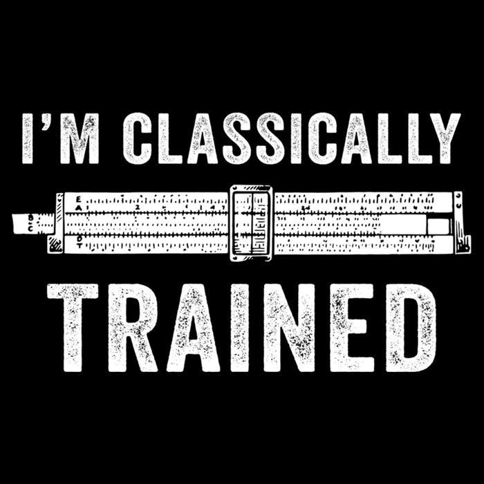 Slide Rule Mechanical Analog IM Classically Trained Gift Cooling Performance Long Sleeve Crew