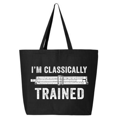 Slide Rule Mechanical Analog IM Classically Trained Gift 25L Jumbo Tote