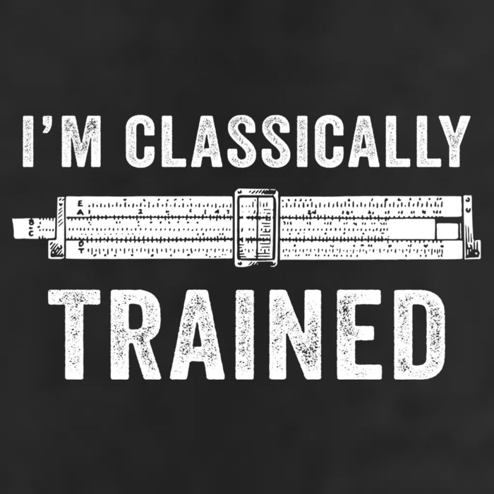 Slide Rule Mechanical Analog IM Classically Trained Gift 25L Jumbo Tote
