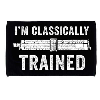 Slide Rule Mechanical Analog IM Classically Trained Gift Microfiber Hand Towel