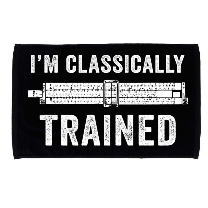 Slide Rule Mechanical Analog IM Classically Trained Gift Microfiber Hand Towel