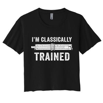 Slide Rule Mechanical Analog IM Classically Trained Gift Crop Top