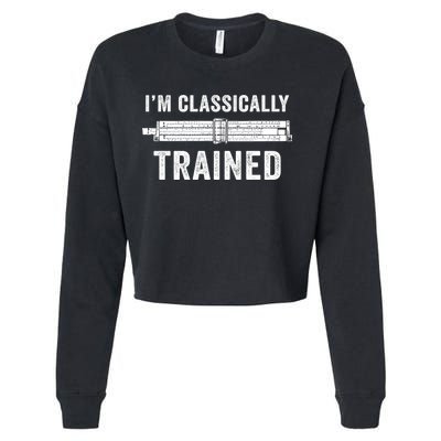 Slide Rule Mechanical Analog IM Classically Trained Gift Cropped Pullover Crew