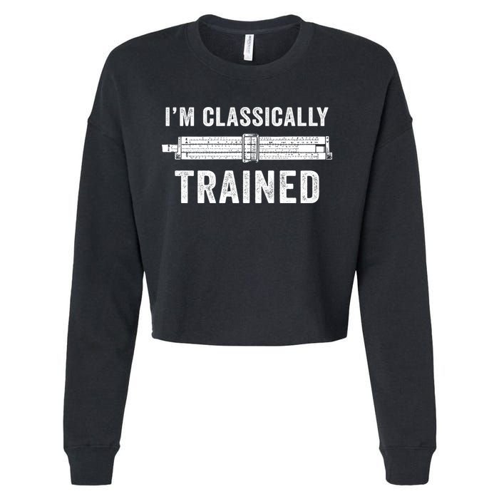 Slide Rule Mechanical Analog IM Classically Trained Gift Cropped Pullover Crew