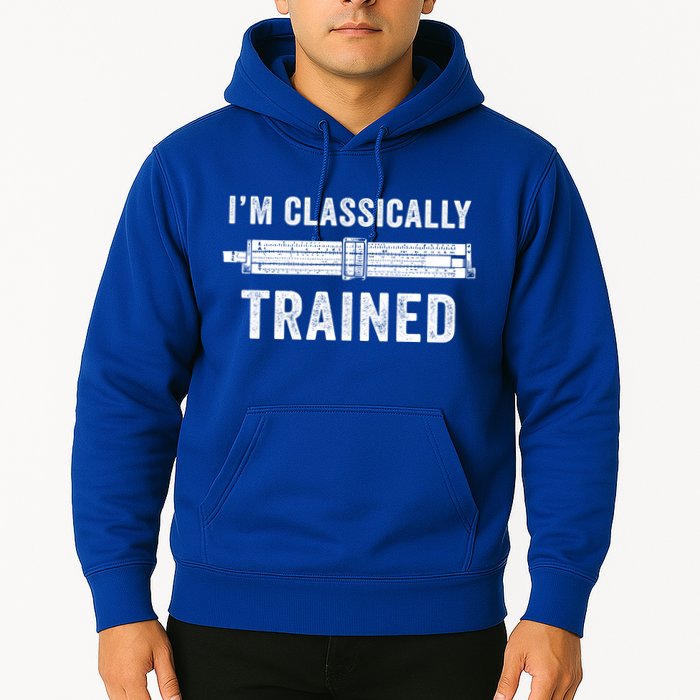 Slide Rule Mechanical Analog IM Classically Trained Gift Hoodie