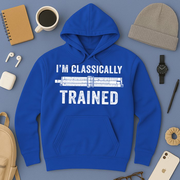 Slide Rule Mechanical Analog IM Classically Trained Gift Hoodie