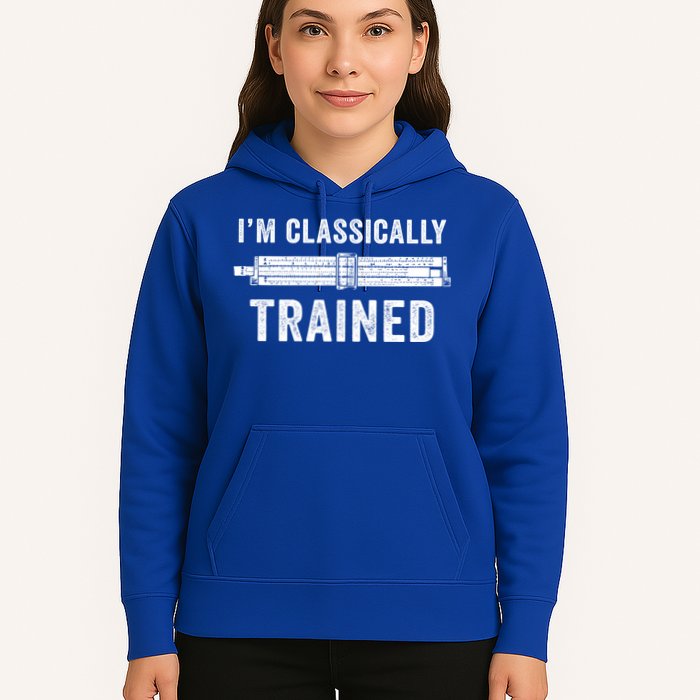 Slide Rule Mechanical Analog IM Classically Trained Gift Hoodie