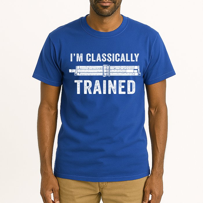 Slide Rule Mechanical Analog IM Classically Trained Gift Tall T-Shirt