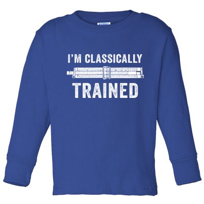 Slide Rule Mechanical Analog IM Classically Trained Gift Toddler Long Sleeve Shirt