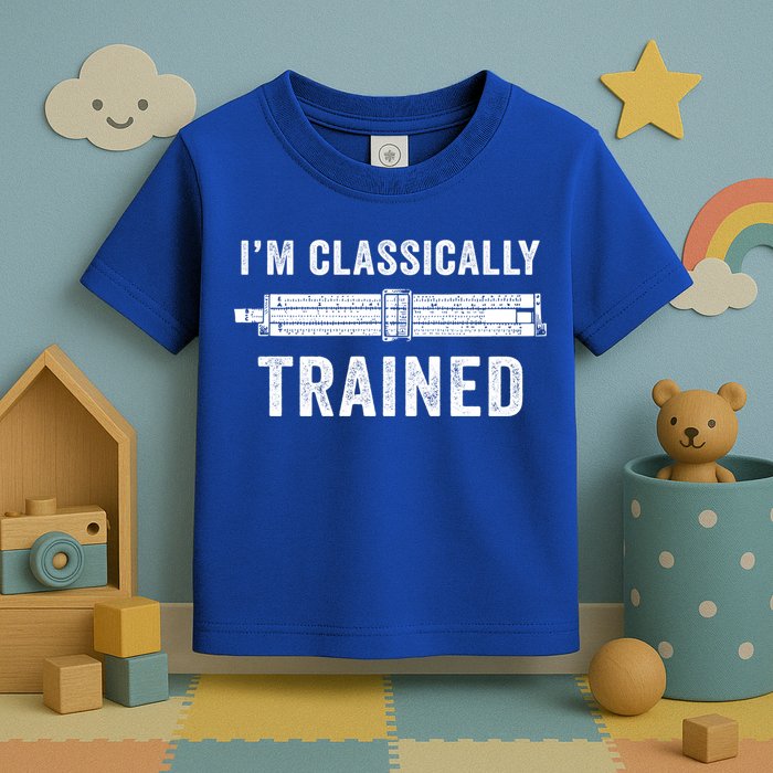 Slide Rule Mechanical Analog IM Classically Trained Gift Toddler T-Shirt