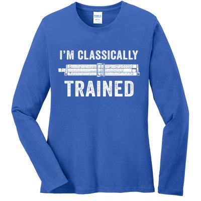 Slide Rule Mechanical Analog IM Classically Trained Gift Ladies Long Sleeve Shirt