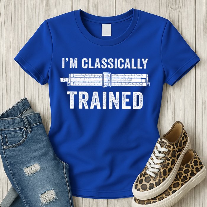 Slide Rule Mechanical Analog IM Classically Trained Gift Womens T-Shirt