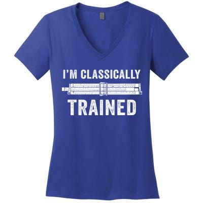 Slide Rule Mechanical Analog IM Classically Trained Gift Women's V-Neck T-Shirt