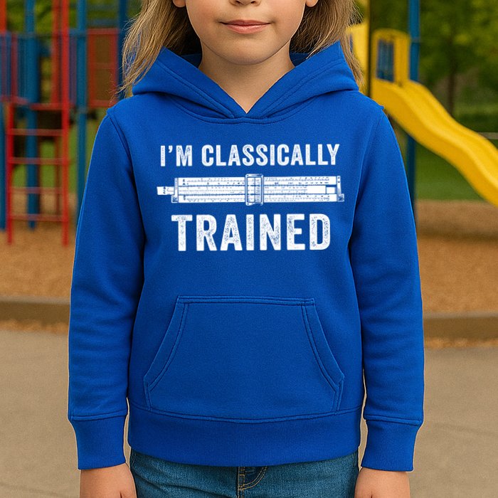 Slide Rule Mechanical Analog IM Classically Trained Gift Kids Hoodie