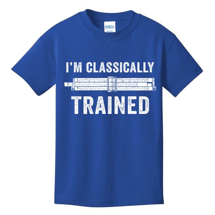 Slide Rule Mechanical Analog IM Classically Trained Gift Kids T-Shirt