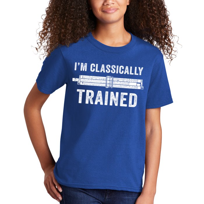 Slide Rule Mechanical Analog IM Classically Trained Gift Kids T-Shirt