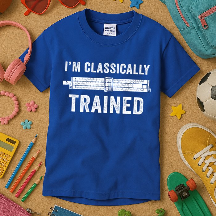 Slide Rule Mechanical Analog IM Classically Trained Gift Kids T-Shirt