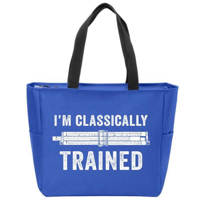 Slide Rule Mechanical Analog IM Classically Trained Gift Zip Tote Bag
