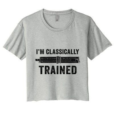 Slide Rule Mechanical Analog IM Classically Trained Gift Women's Crop Top Tee