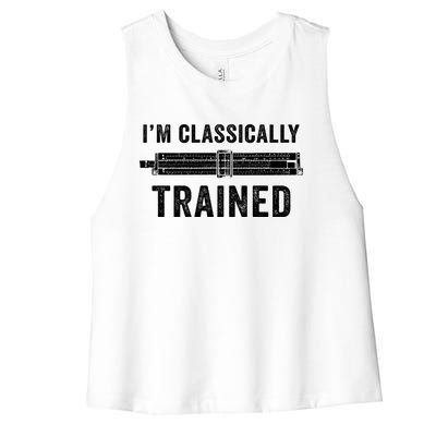 Slide Rule Mechanical Analog IM Classically Trained Gift Women's Racerback Cropped Tank