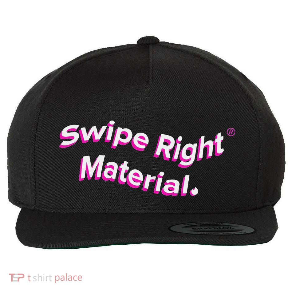 Swipe Right Material Wool Snapback Cap
