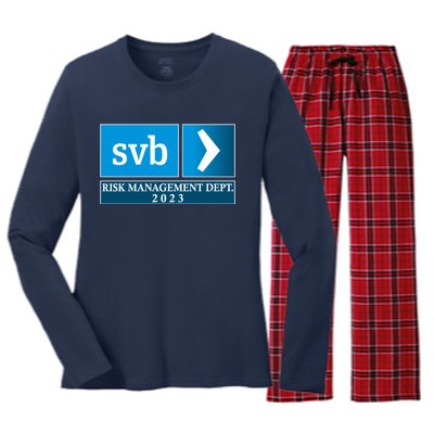 SVB Risk Management Dept. Department Team 2023 Women's Long Sleeve Flannel Pajama Set 