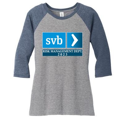 SVB Risk Management Dept. Department Team 2023 Women's Tri-Blend 3/4-Sleeve Raglan Shirt